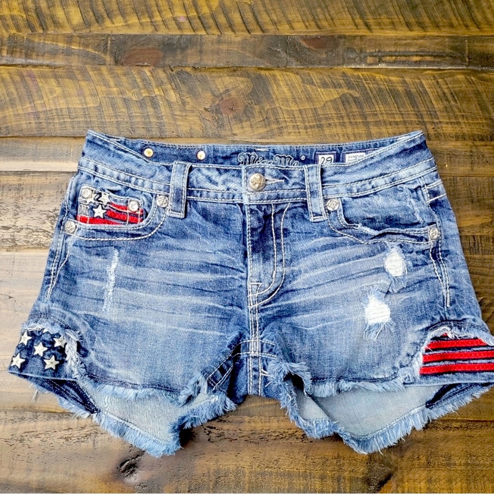 MISS ME USA Flag Shorts | 29